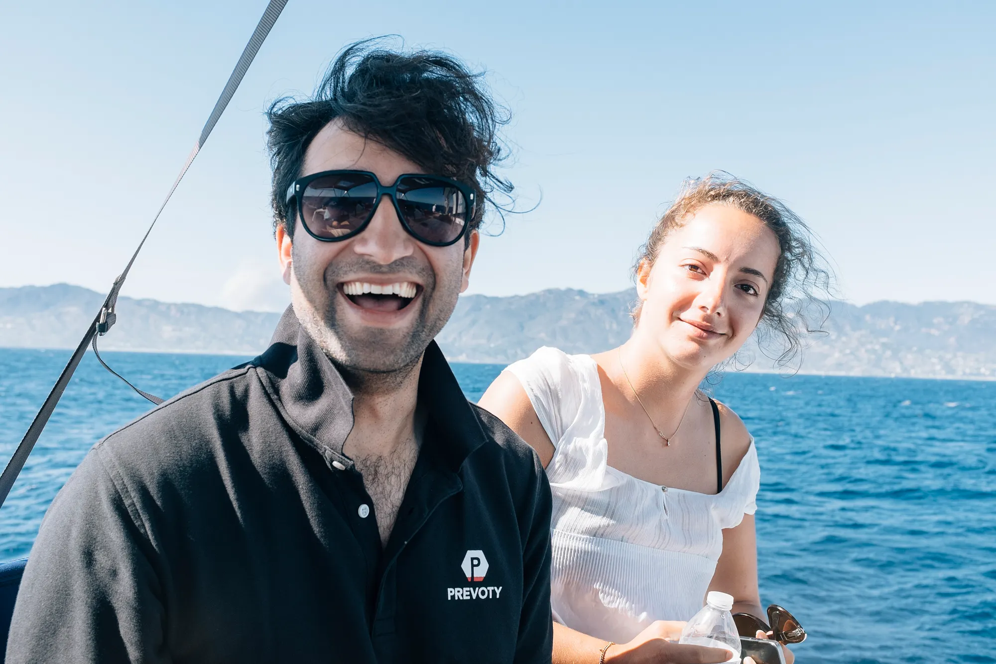 Mathilde and I hanging out in the bird's nest. I need a haircut soon.