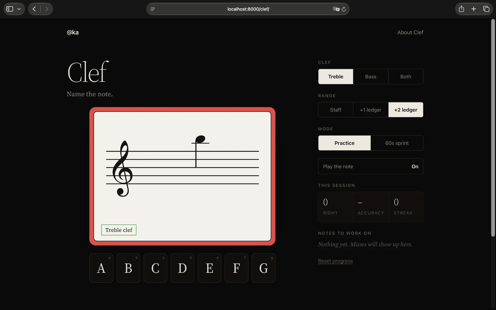 Clef screenshot